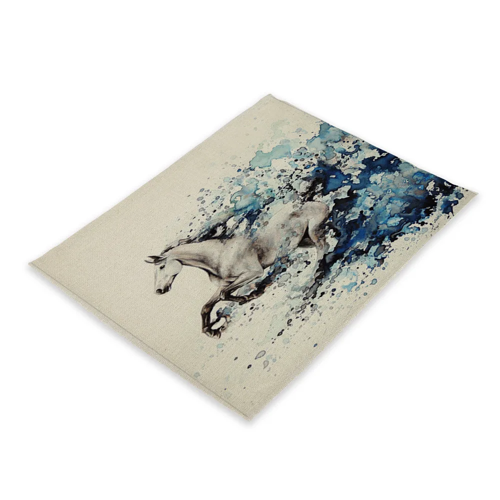 Art Thickened Heat Insulation Pad Restaurant Creative Splash Ink Western Food Bowl Pad Home Art Placemat Kitchen салфетка