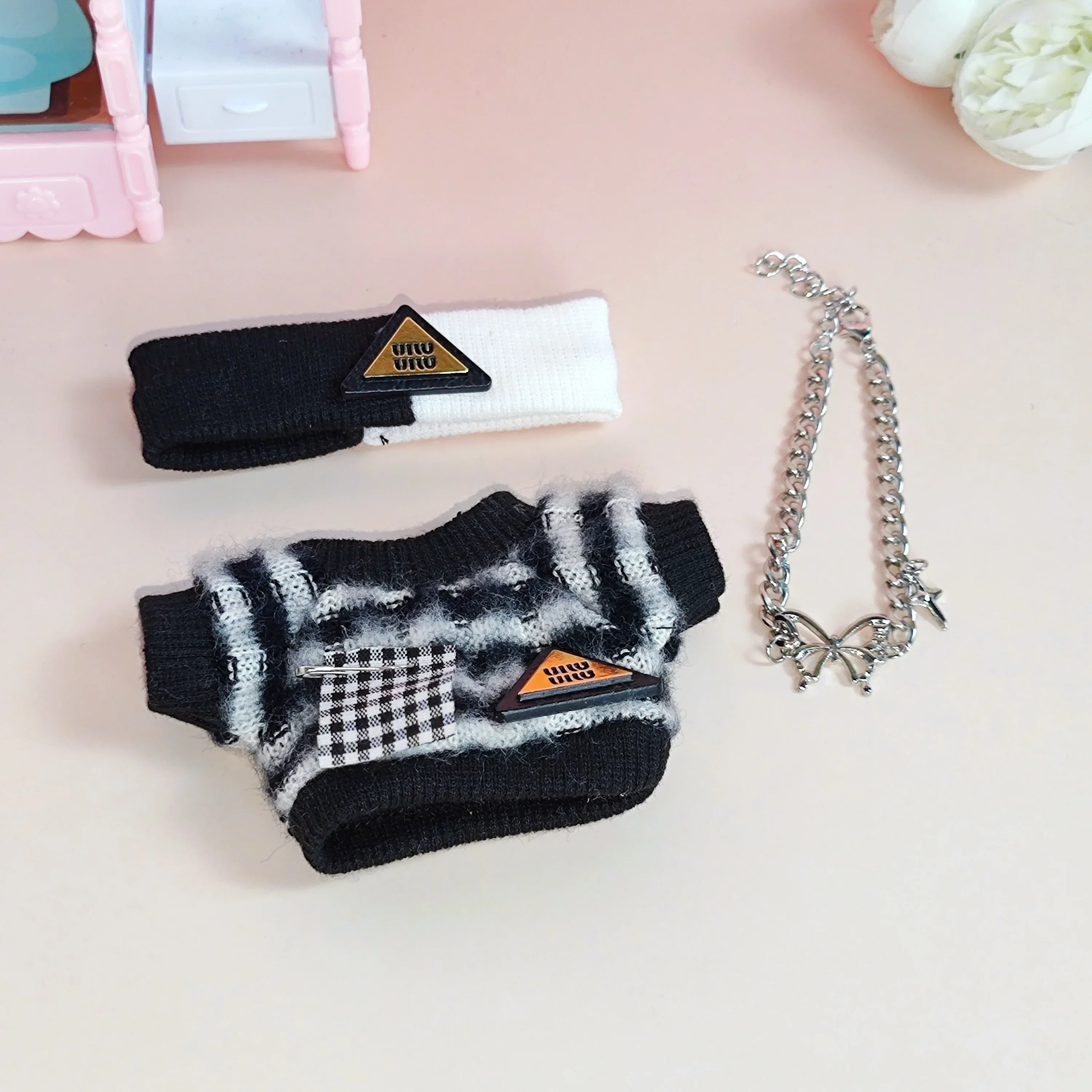 ملابس لسترات لابوبو ذات القلنسوة الملونة وإكسسوارات الدمى واللباس والزينة الجميلة