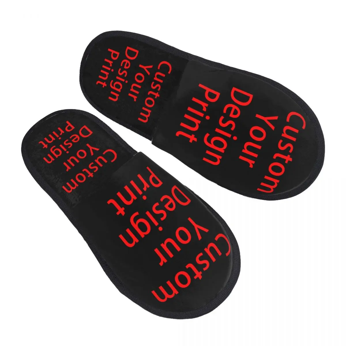 Custom Your Design Cozy Scuff With Memory Foam Slippers Women Customized Logo Printed Spa House Shoes