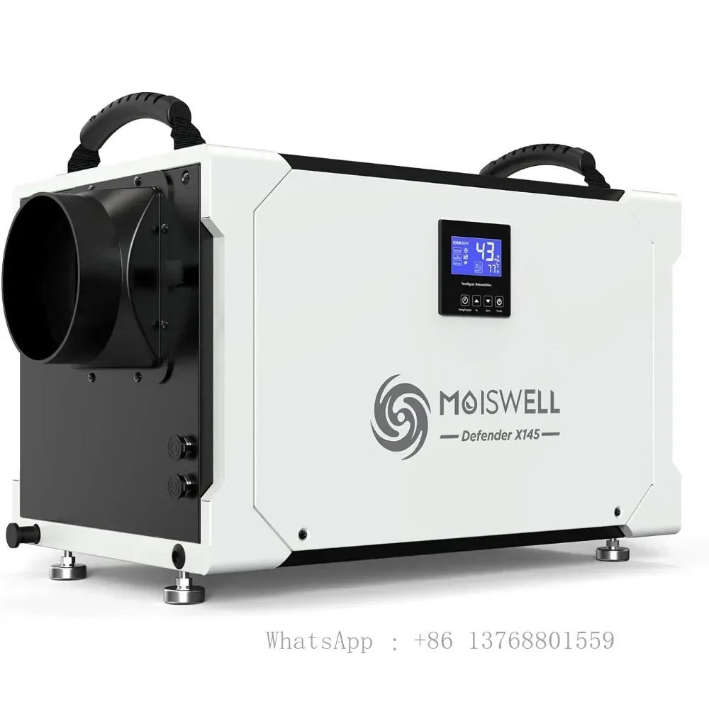 Moiswell 145 Pint Commercial Dehumidifier With Drain Hose For Crawl Spaces