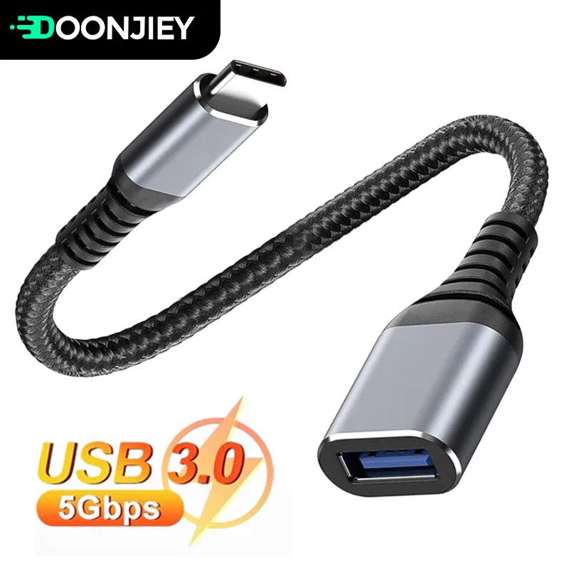 OTG Type C Cable USB Type-C Male to USB3.0 Type A Female Converter 5Gbps USB-C Charge Data Transfer Adapter USBC Extension Cable