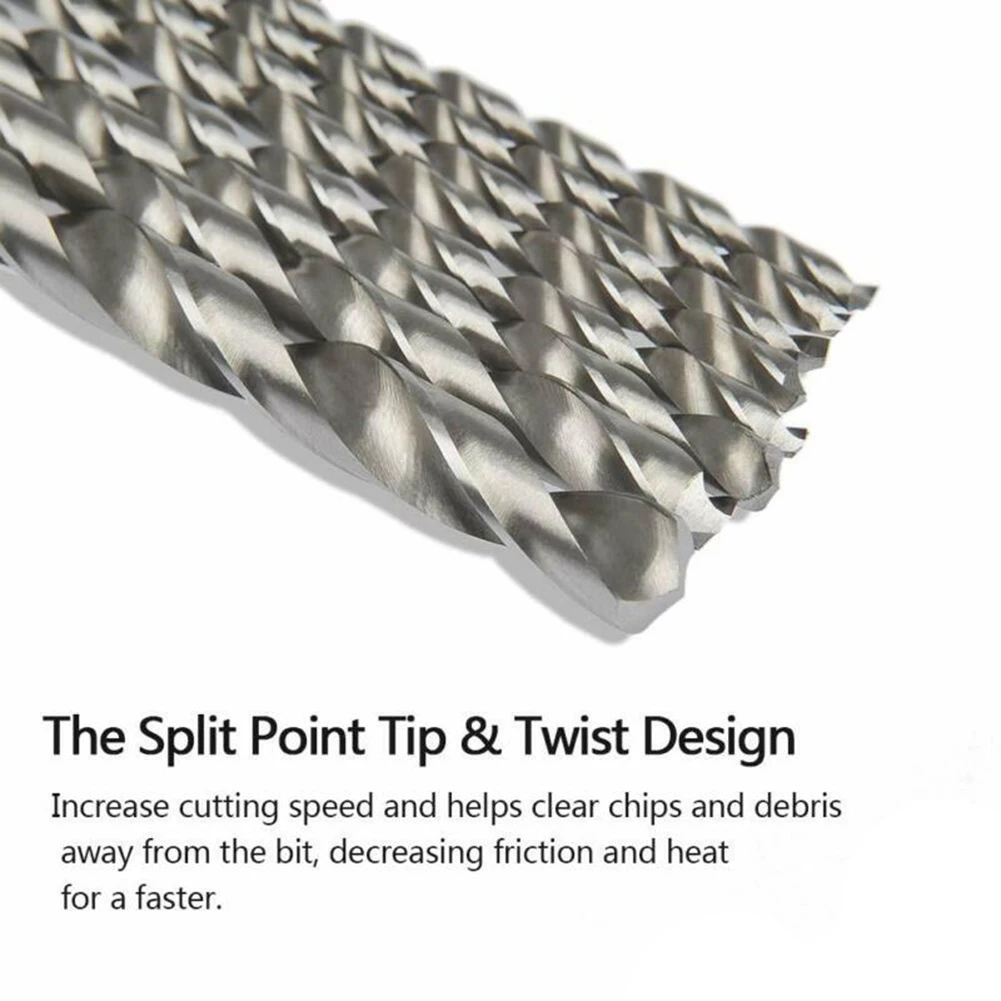 

High speed steel Drill Bits Long Round shank Silver Tool Workshop 300mm Drilling Equipment Practical High Quality