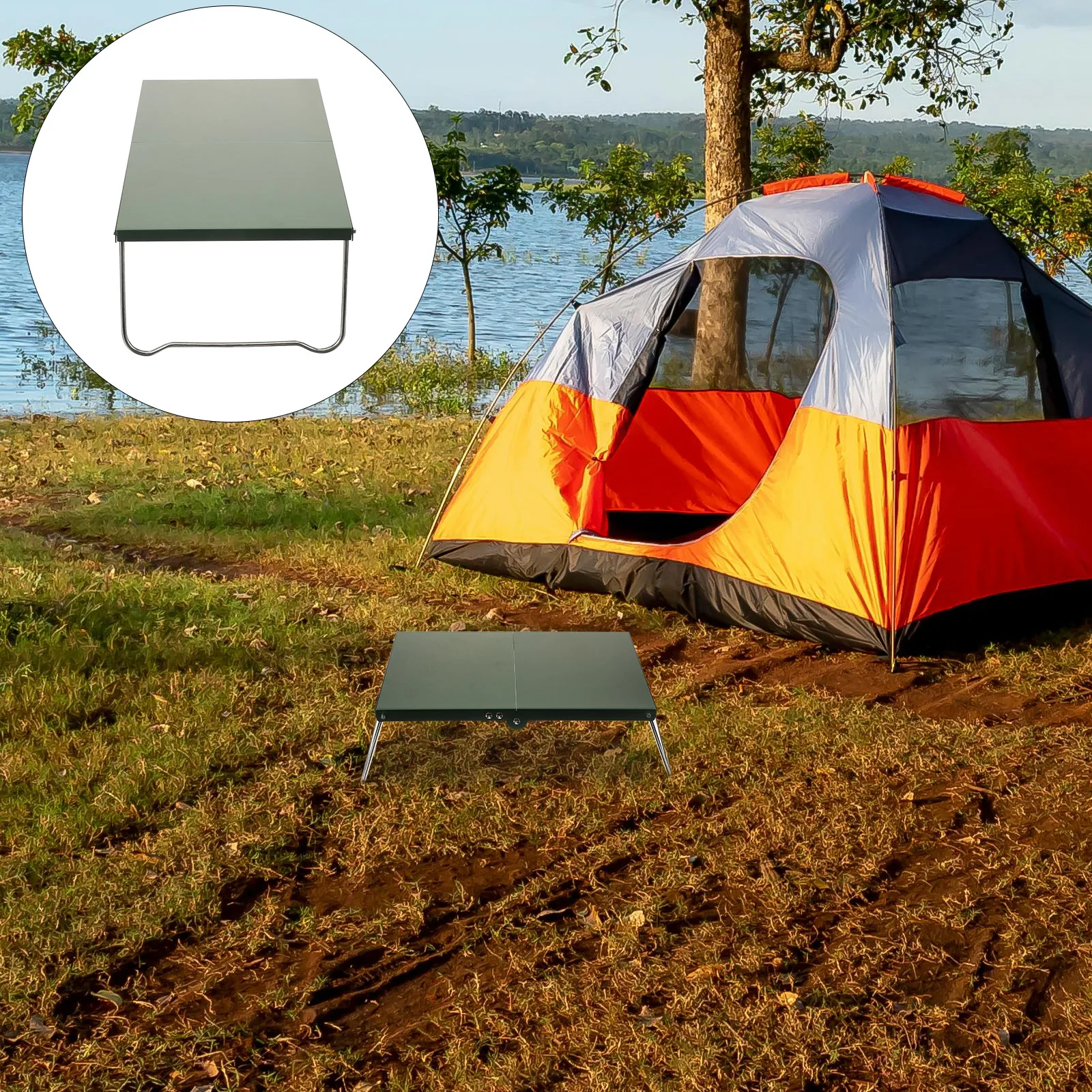 

Folding Camping Table Foldable Mini Small Compact Stainless Steel Lightweight Travel Tables