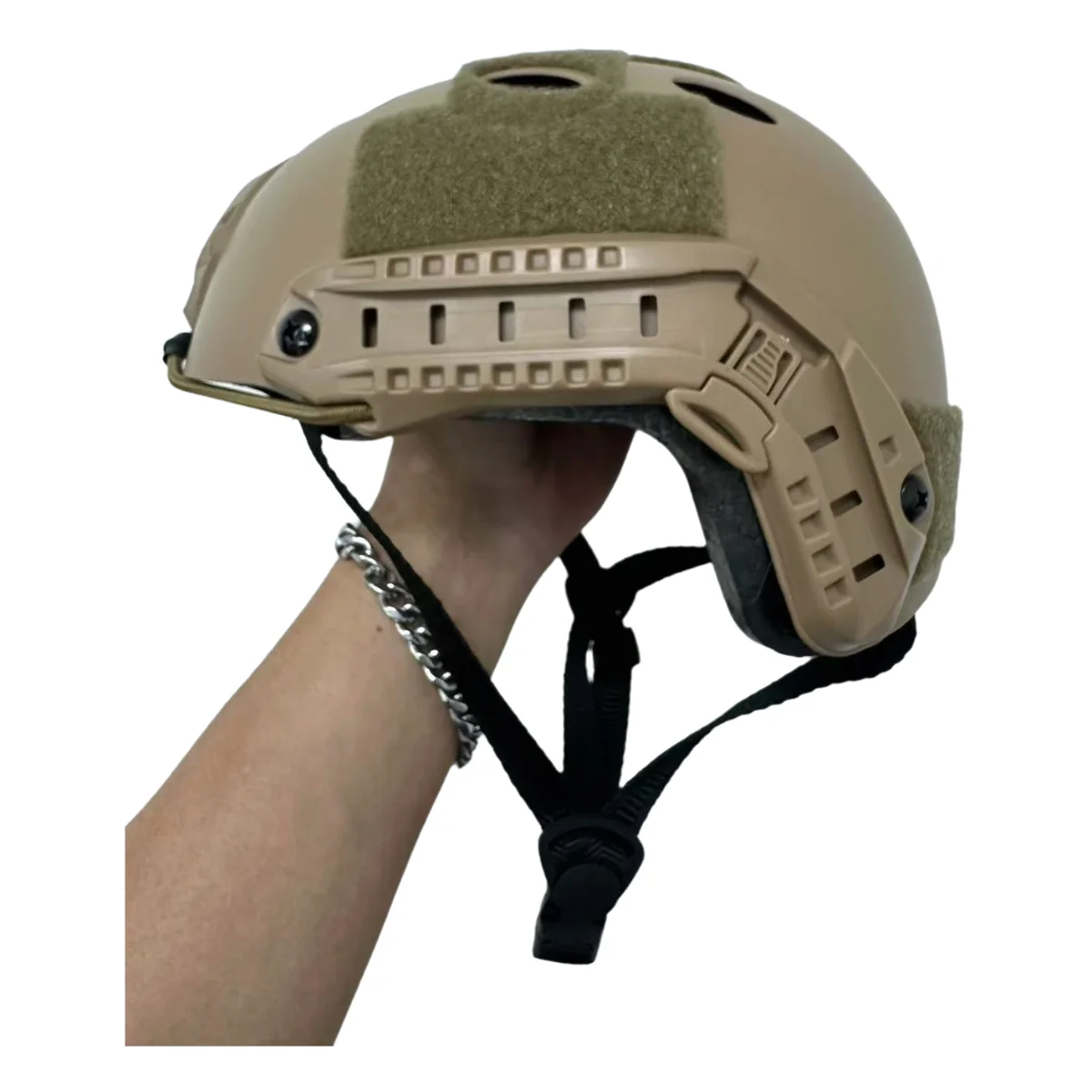 Fast PJ protective helmet with adjustable knob, thick ABS CS Outdoor airsoft climbing riding head circumference 55-60 cm