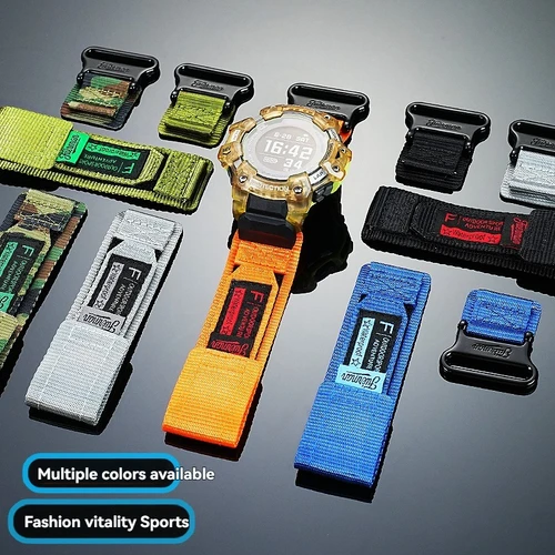 Imagen 2 del producto Para CASIO G-SHOCK GBD-H1000 3475 correa de reloj Digital inteligente, correa deportiva de nailon impermeable para reemplazo de lona de senderismo al aire libre