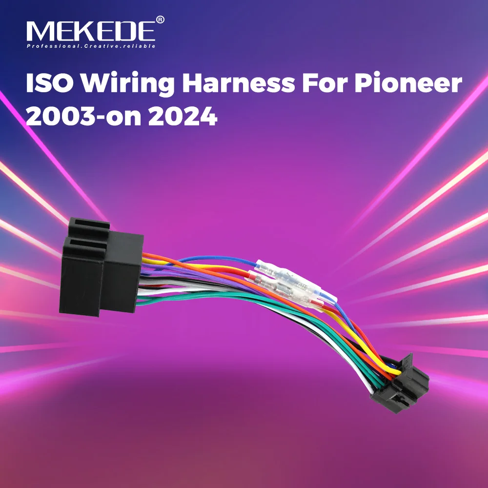 MEKEDE 16 دبوس راديو السيارة ISO الأسلاك تسخير موصل PI100 لبايونير 2003-on 2024 سلك السيارة مهائي كابلات #1