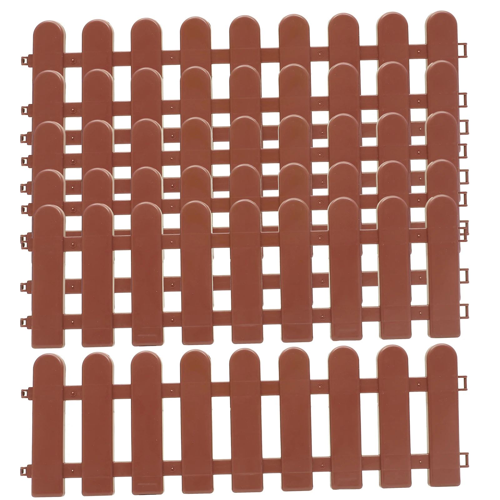 

6pcs Plastic Garden Durable Lawn Plant Border Simulation Courtyard Fence Outdoor Decorative Fence Border For Yard Flower Beds