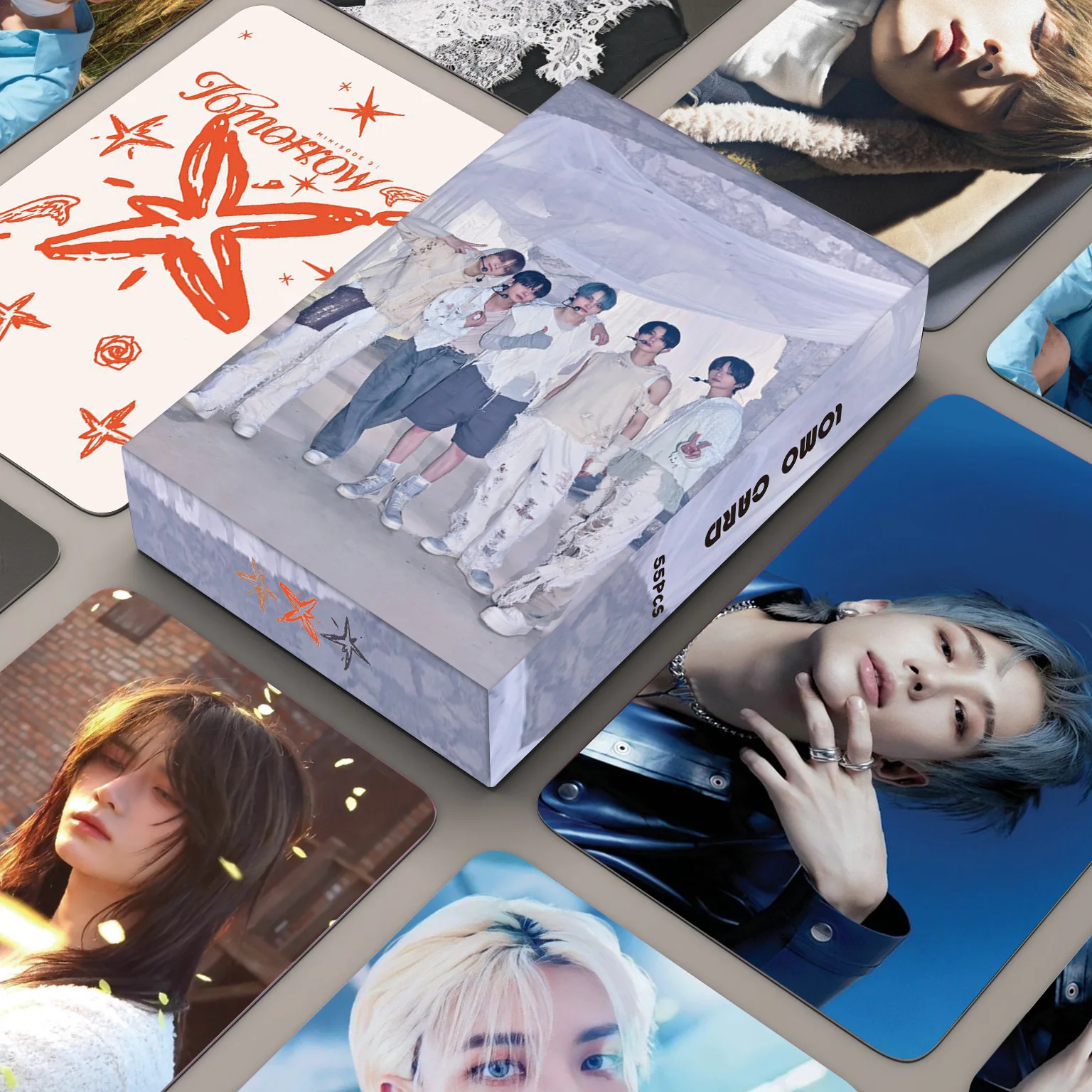 HUENINGKAI-álbum de cartas para niños, tarjetas fotográficas impresas en HD, para regalo de Fans, TAEHYUN, BEOMGYU, SOOBIN, YEONJUN, 55 unids/set