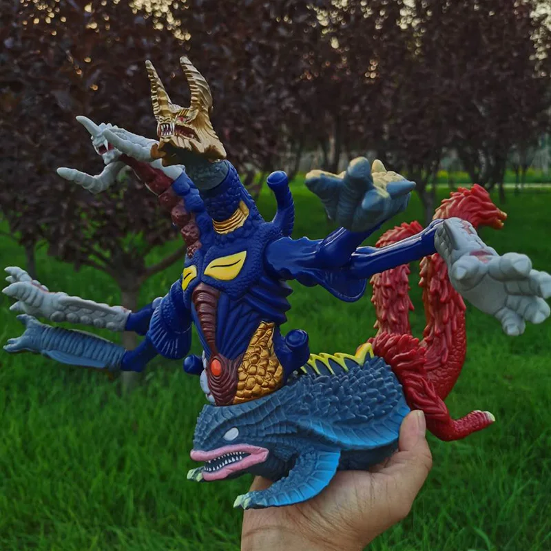 2022 New Anime Ultraman Monster Godzilla large Giga Khimaira Soft Glue DX King Galactron Action Figure Toy  Gifts