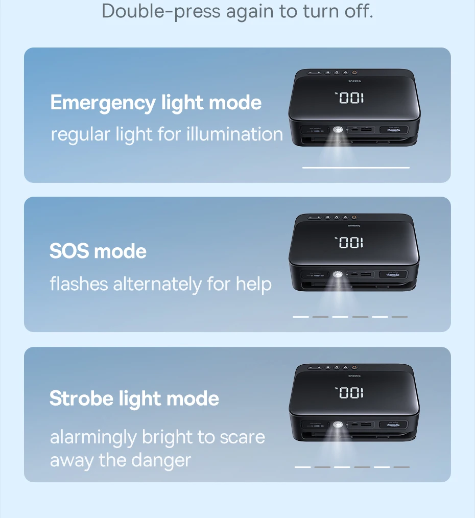 Baseus 4-in-1 Starthilfegerät 600A, Auto-Starthilfe, Powerbank, Multifunktions-Luftpumpe für Autobatterie, Reifenfüller – Detail 17