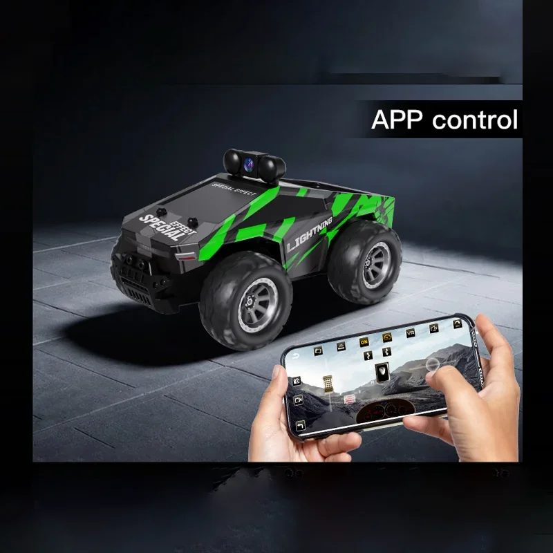 Carro off-road 2.4G RC escala 1:28 - brinquedo de escalada de deriva de alta velocidade com capacidade para fotografia aérea