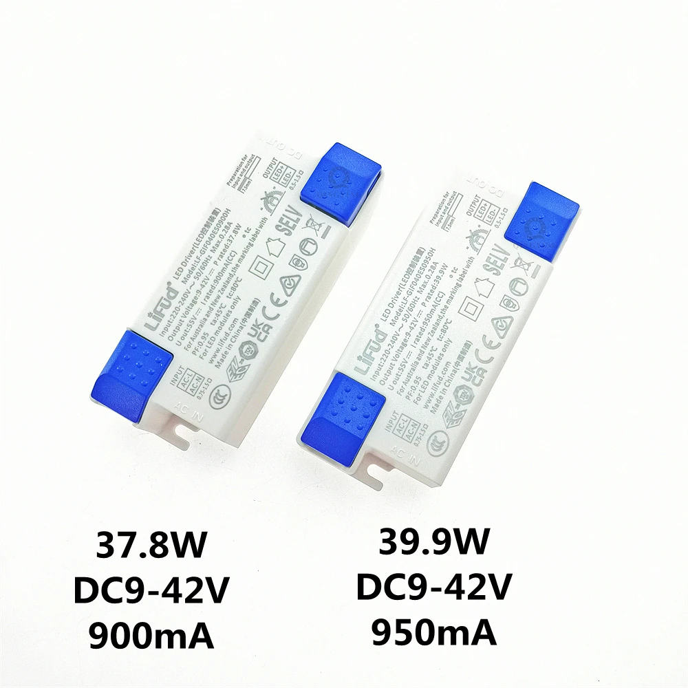 220V Lifud LED Driver DC9-42V 25W-40W LF-GIFxxxES 600mA 700mA 750mA 800mA 850mA 900mA 950mA 1000mA 1050mA Lighting Transformer