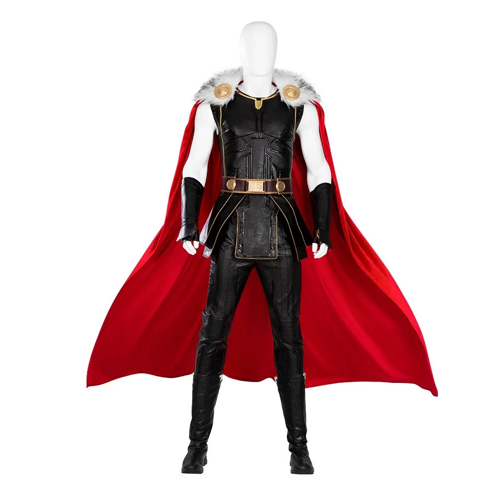 

Superhero Thor Love and Thunder Cosplay Costume for Adult Men Armor Props with Cape Halloween Carnival Role Play Full Suit