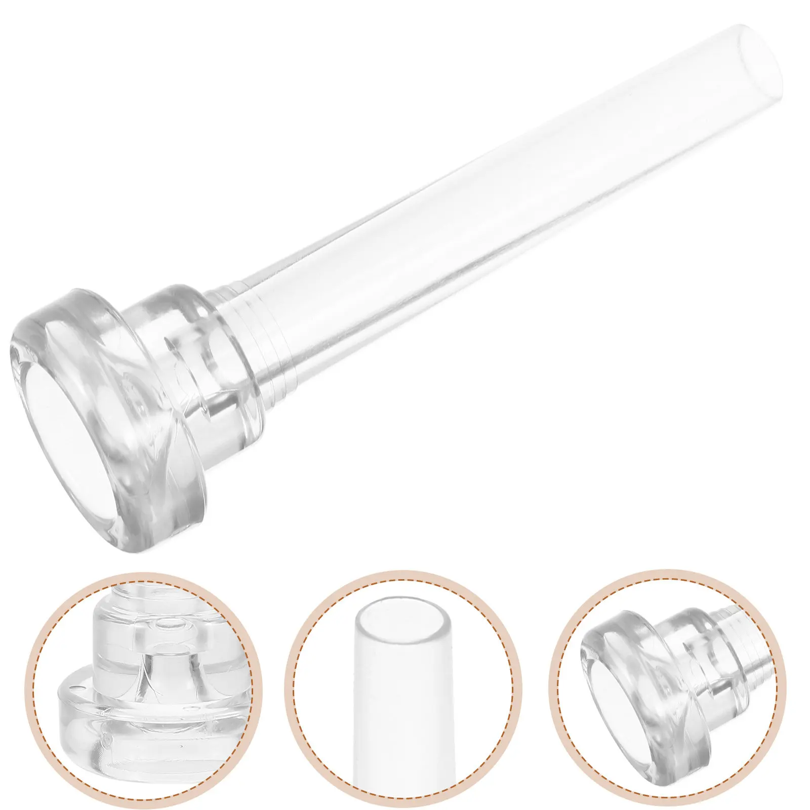 Trumpet Mouthpiece Premium Plastic Lightweight Compact Design No-Burr Mouthpiece for Practice Performance Beginners Advanced