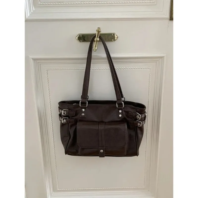Women's Totes Large Capacity High Quality PU Leather Ladies Shoulder Messenger Bags Femme Commuting Ladies Big Handbag