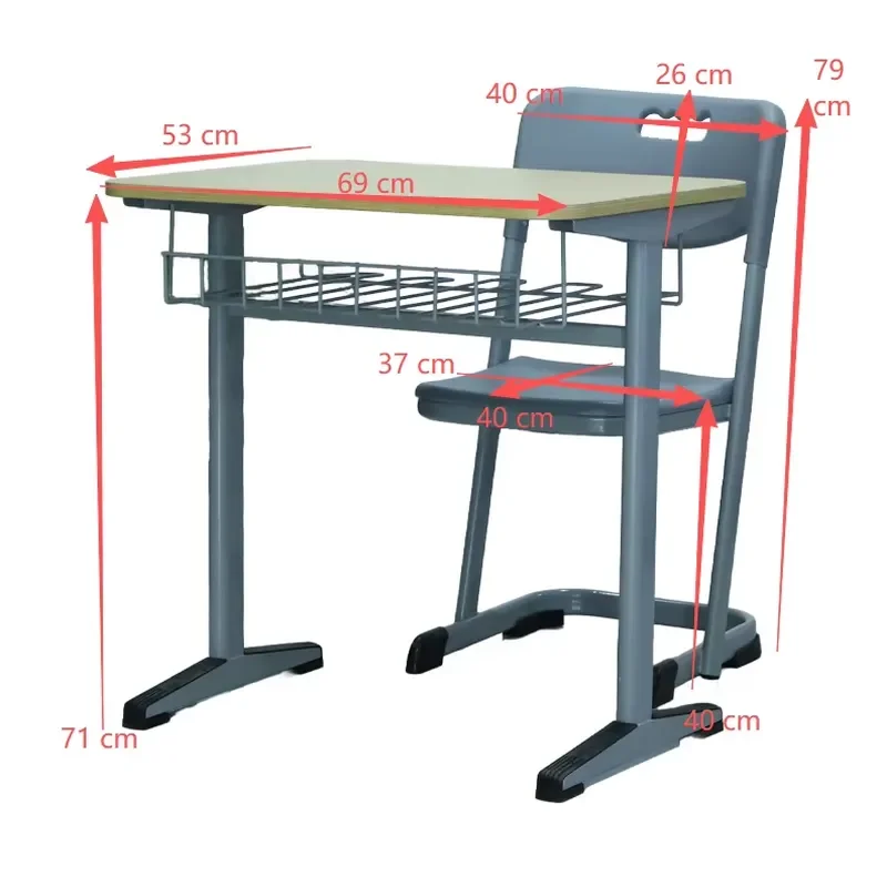 Qatar School Furniture Student Desk and Chair Set Primary Classroom Chair and Desk