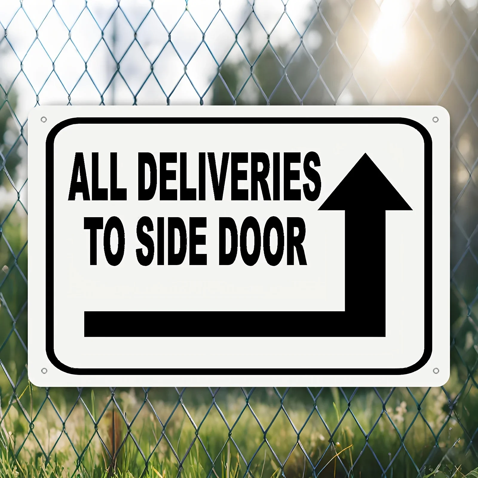 1pc Arrow Delivery Sign - Durable Rustproof Iron 20x30cm Outdoor, Clear Direction for Drivers