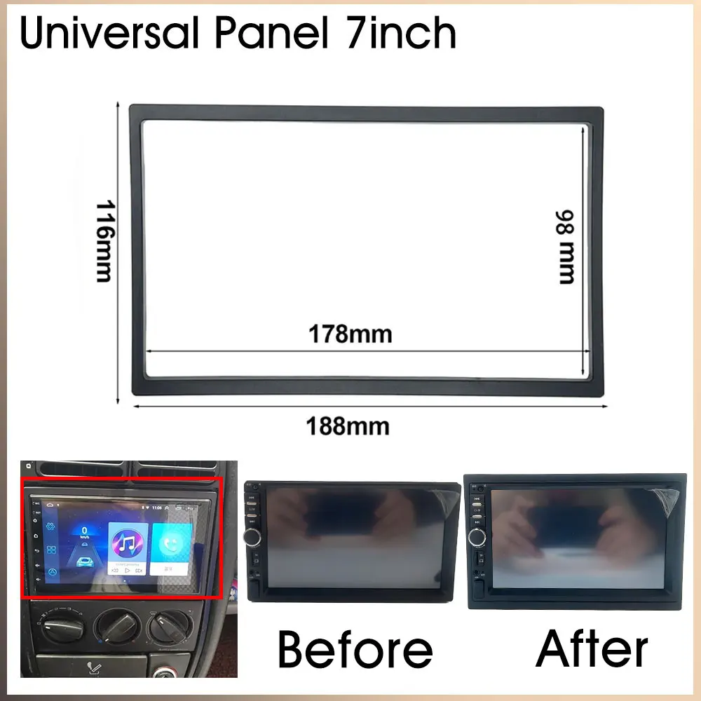 7inch Frame Panel For Car Radio MP5 Player Video Stereo Multimedia 7010B 7012B 7018B Universal