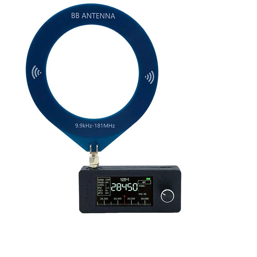 SI4732 Портативное радиоприемник 0,5-108 МГц LSB USB AM FM Вседиапазонный радиоприемник 1,9-дюймовый IPS-экран HF SW MW VHF Радио с кольцевой антенной