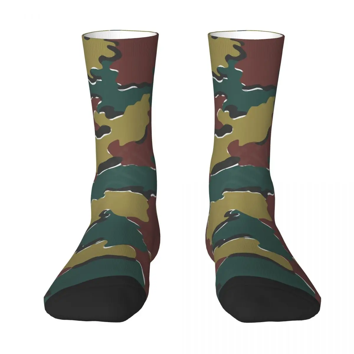 Belgium Camouflage Retro Vintage Classic Style Socks Male Mens Women Autumn Stockings Harajuku