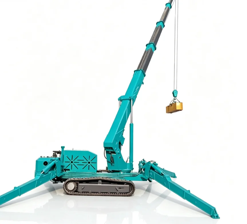 2 Ton 3 Ton Mini Crawler Spider Crane Price Remote Control Spider Crane Small Telescopic Boom Roof Crane with CE Certificate