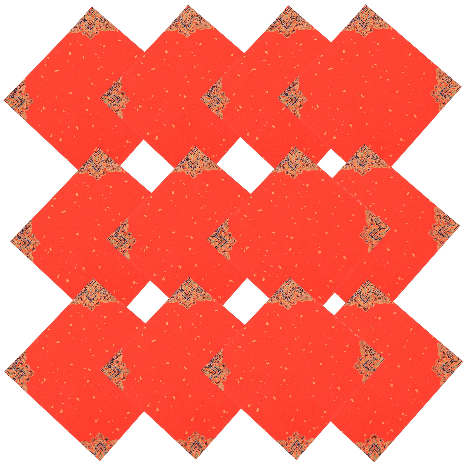 20 Pcs Spring Couplets with The Word "Fu" Chinese Character Paper Rice New Red for Year Calligraphy