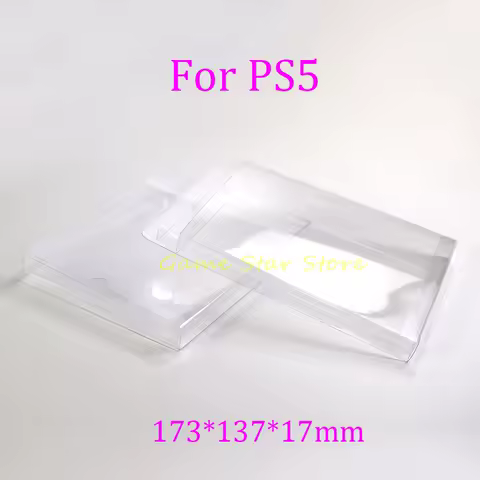 2pcs Clear Transparent Game Card Storage Case For PlayStation PS5 PS4 PS3 PET Cartridge Protective Box