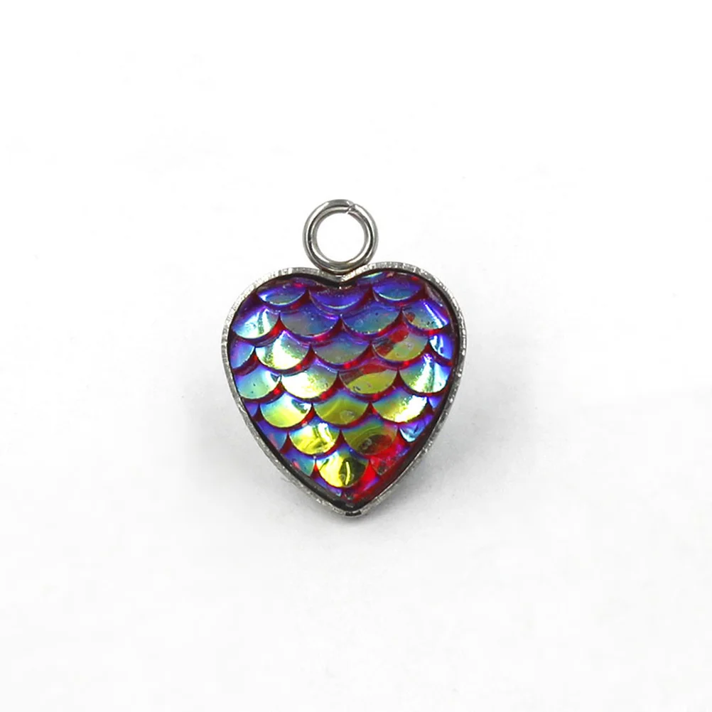 

20Pcs 12mm Stainless Steel Heart Pendants Unique Design DIY Accessories for Necklace Bracelet Jewelry Crafting Random Color