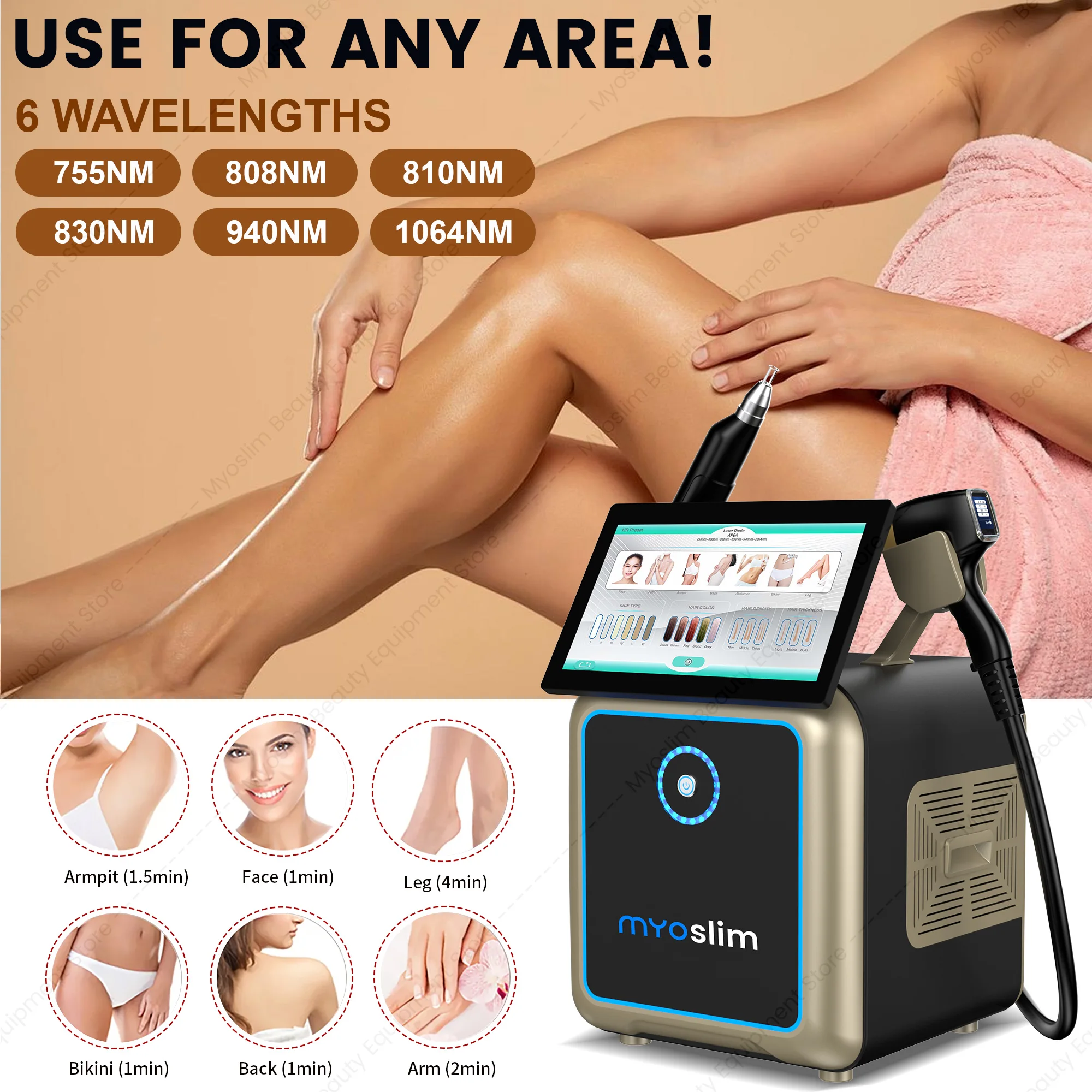 2 in 1 808nm Lase Machine Professional Picosecond Tattoo Removal Permanent Hair Removal 808 Diode Hair Removal Beauty Machine