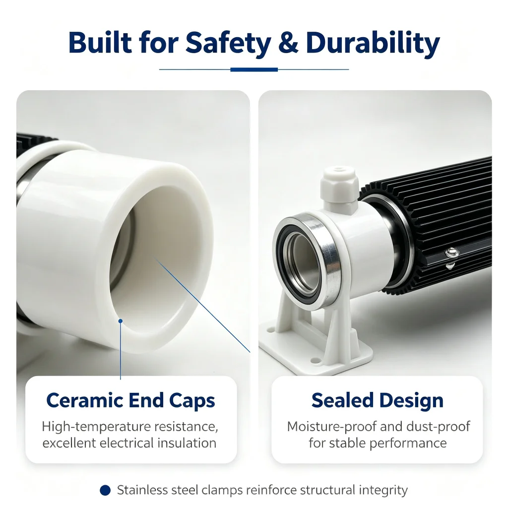 10G Air-Cooled Ceramic Tube Ozone Generator Ceramic Tube Ozone Generator Ceramic Tube for Water Sterilizer Purifier Disinfection