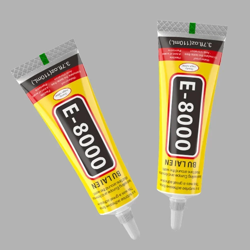 25ML E8000 Clear Contact Phone Repair Adhesive Fibre Cloth DIY Metal Wood Glue With Precision Applicator