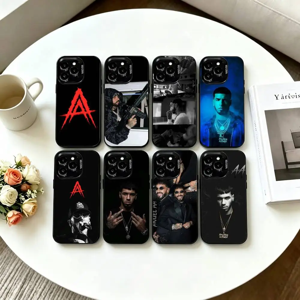 

apper A- Anuel AA Real Reggaeton singer PhoneCase For iPhone 17,16,15,14,13,12,11Plus,ProMax,XS,Colored SilverPlated InsideCover