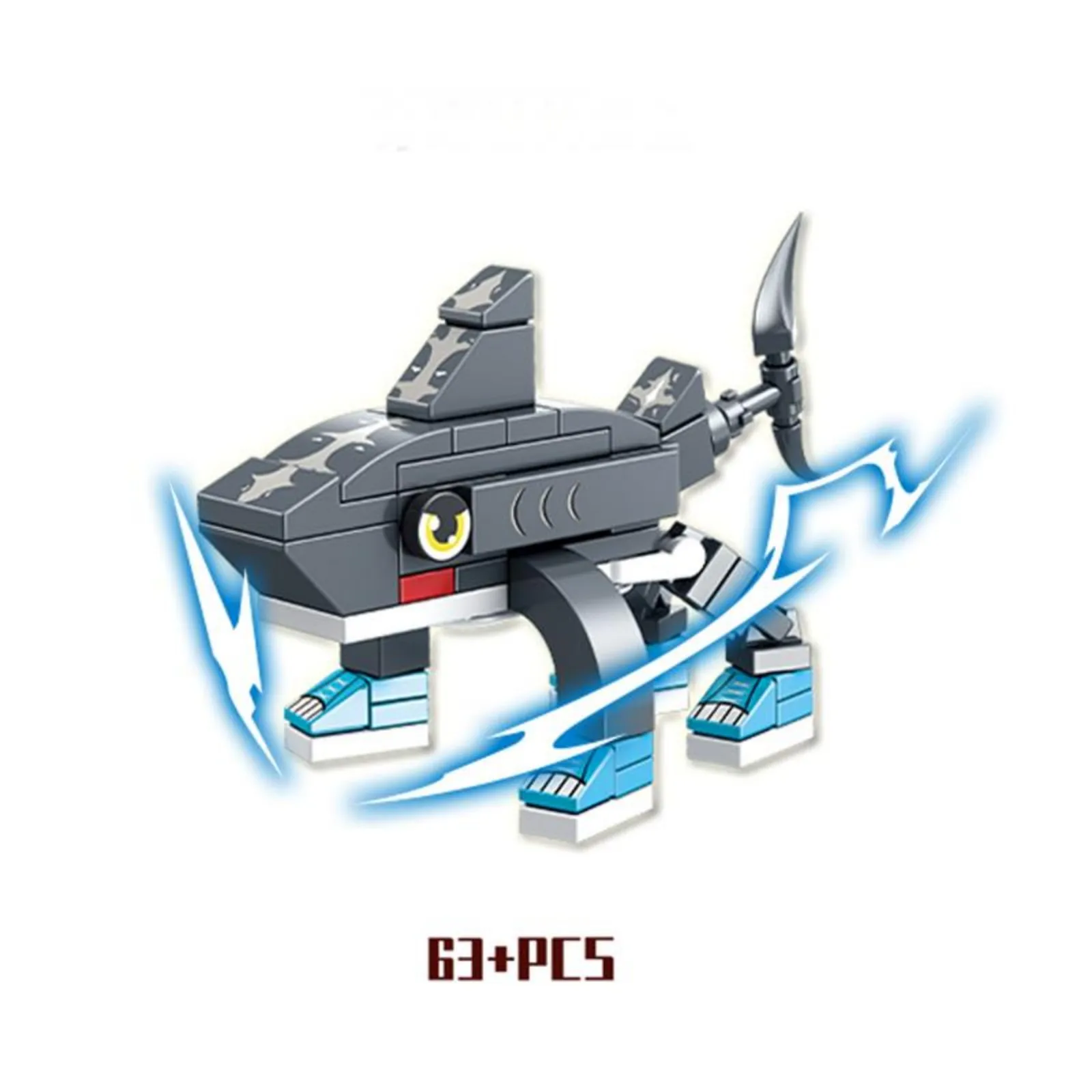 Tung Tung Sahur Building Blocks Tralalero Tralala Meme Figurine Cervello italiano Giocattolo virale Creativo Decorazione da scrivania Regalo per bambini