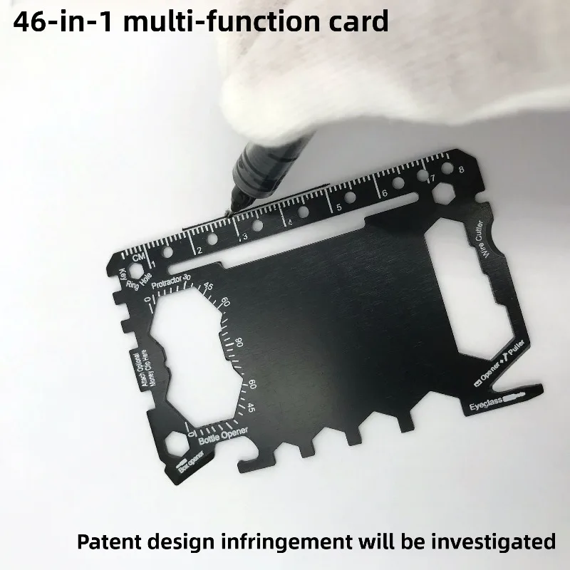 

Многофункциональная карта-инструмент 46-в-1 для выживания и ремонта на природе, из нержавеющей стали, портативный подарок для авантюристов и любителей активного отдыха