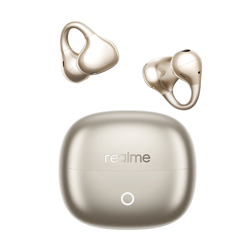 Wereldwijde versie realme Buds Clip-oortelefoon Titanium-Fit-ontwerp 5,3 g Licht als papier NextBass-algoritme Al Translator Krachtig geluid