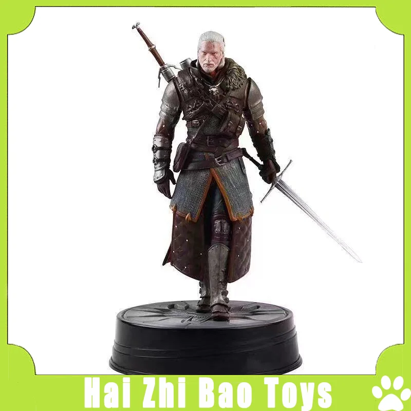 Witcher 3 Wild Hunt 3 Dark Horse Grand Master Geralt 2nd Generation Hunter Standing Position Desktop Toy Handmade Gift