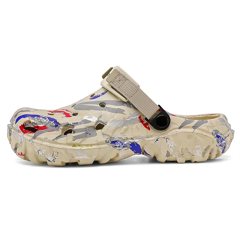 Plus Big Size 48 49 50 51 Summer Rubber Sandals Men Clogs Garden Shoes Zuecos Hombre Cholas Man Clog Beach Shoes Wide Foot image 2