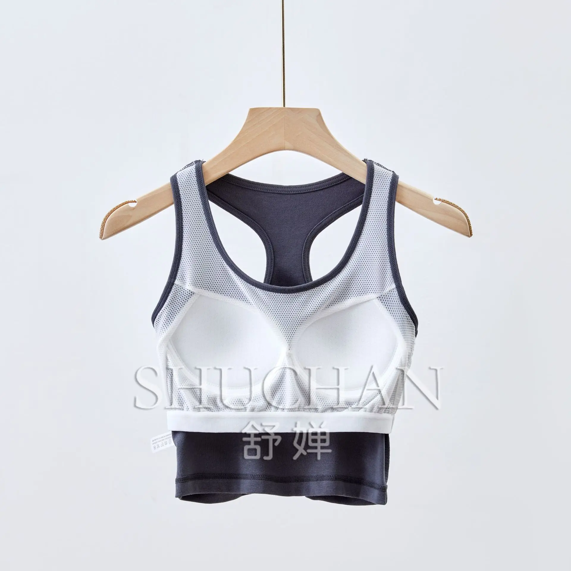 ใหม่เสื้อกล้ามสีขาวเสื้อกล้ามสลิงสําหรับผู้หญิงสามารถสวมใส่นอกและภายในชุดชั้นในด้านล่างโยคะ Motion Sport