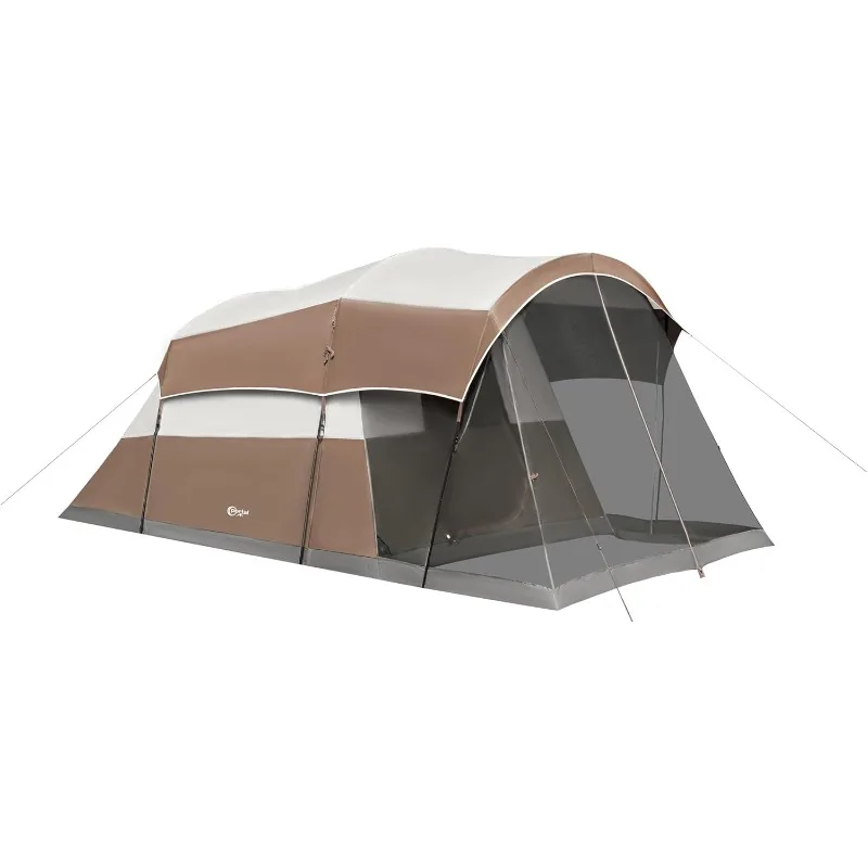 

PORTAL 6 Person Family Camping Tent with Screen Room, Water Resistant Big Tunnel Tent with Rainfly,Large Family Tent for Outdoor