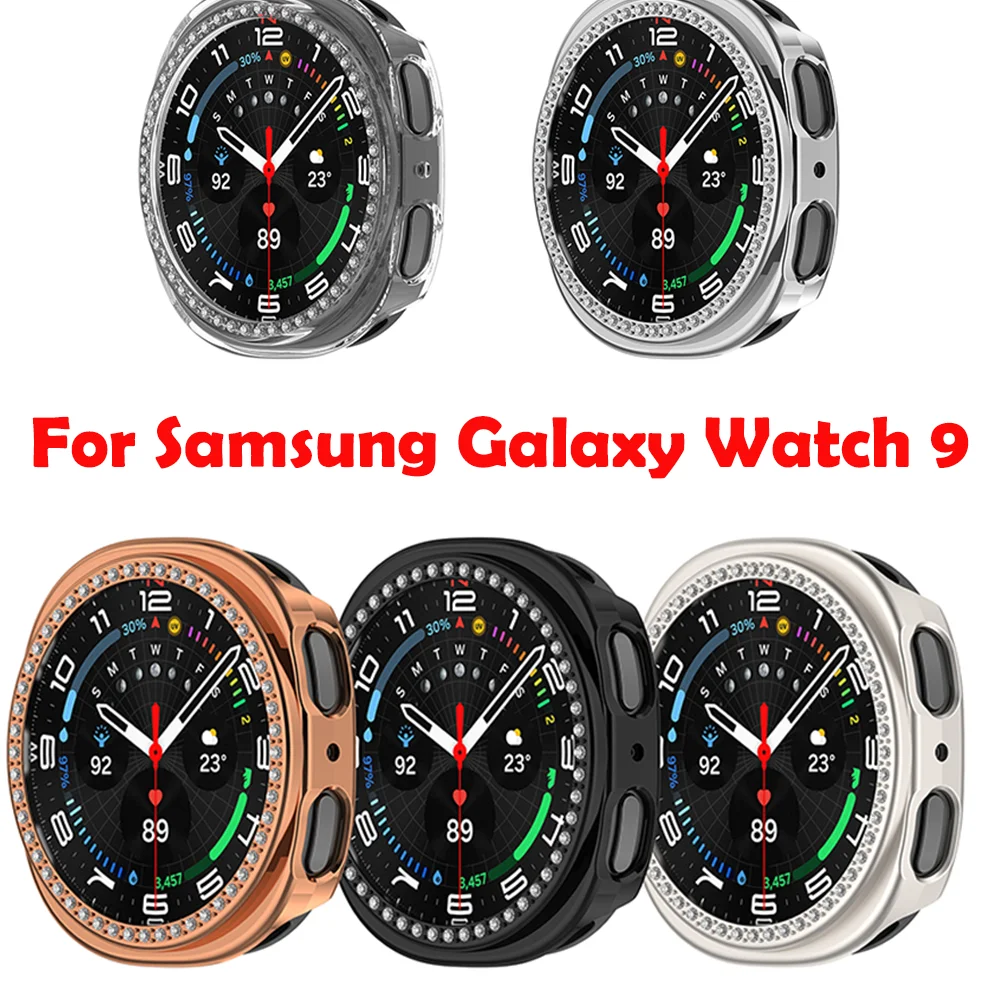 For Samsung Galaxy Watch 9 Watch Protective Case Single-Row Diamond Accessories