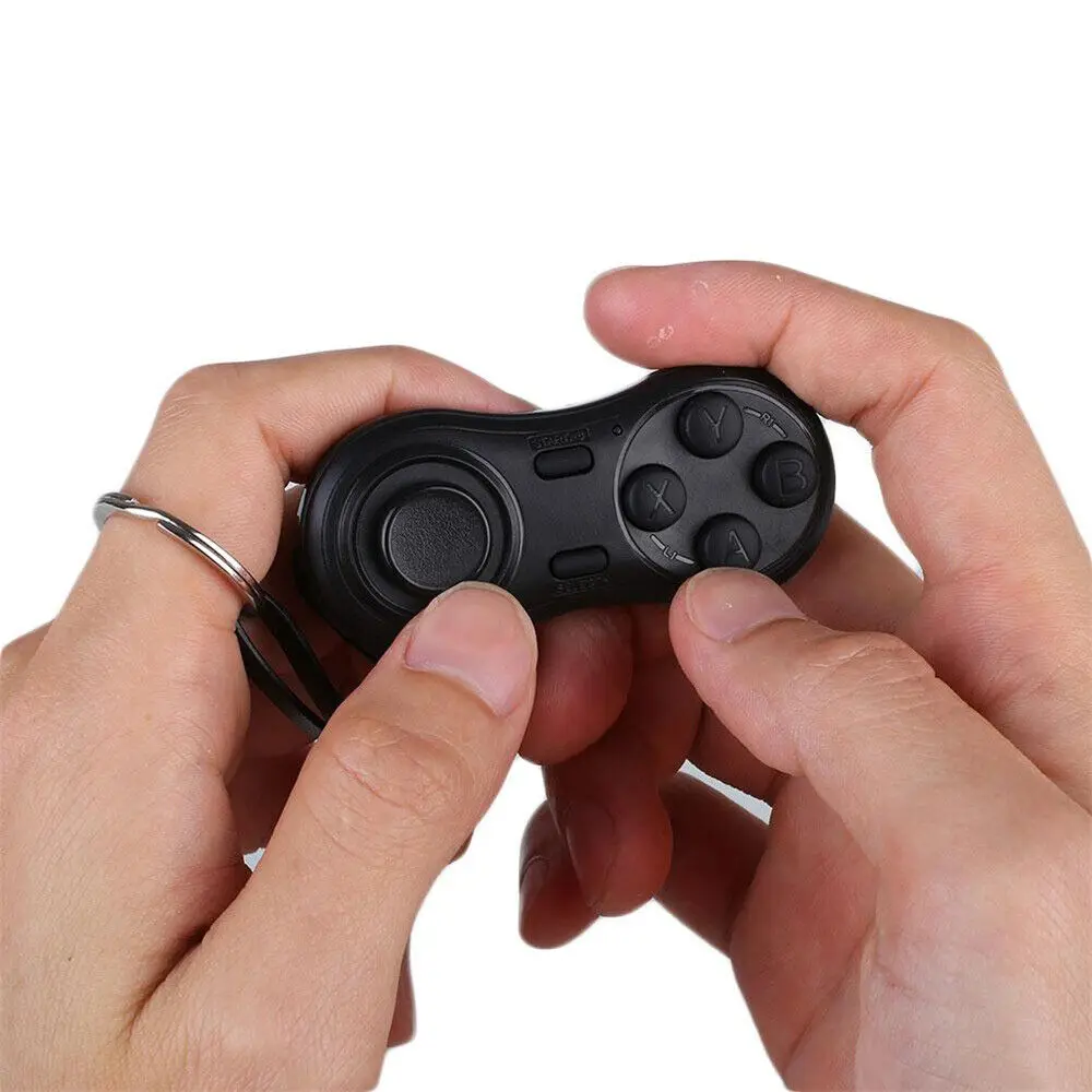 Mini czarny gamepad Bezprzewodowy uchwyt do gier Bluetooth V4.0 Joystick do smartfona Pilot VR Gamepad dla IOS/Android