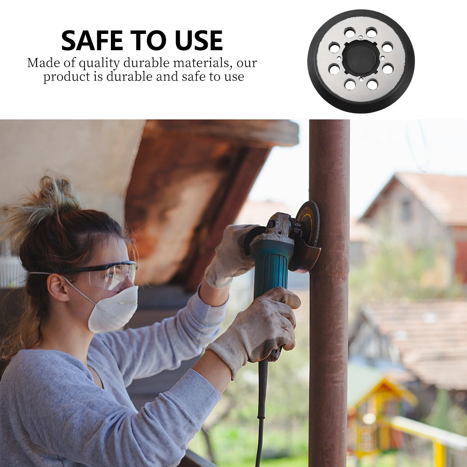 5 بوصة 8 حفرة الرملي دعم لوحة هوك حلقة ساندر الوسادة لجمع الغبار تلميع سلس على الأسطح غير المستوية غرامة