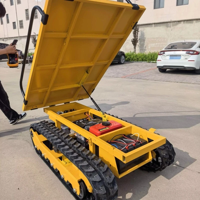 New 500kg 1000W Remote Control Electric Crawler Carrier Wireless Mini Dumper All-Terrain Tracked Utility Cart for Orchard Garden