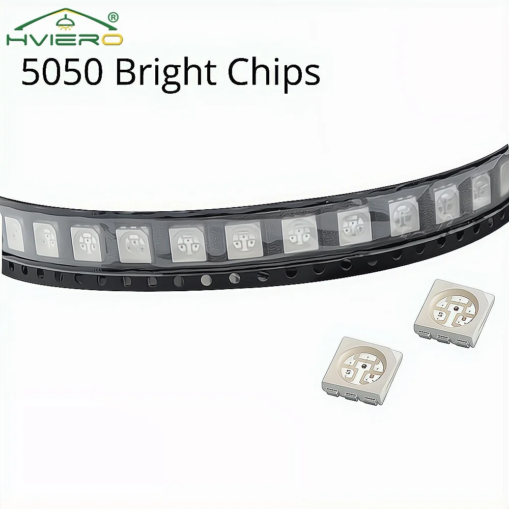 

1000Pcs 5050 SMD Chip Light Warm White SMT Led Patch Bright Lamp For DIY Ceiling Emitting Diodes Bulb High-power RGB Multicolor