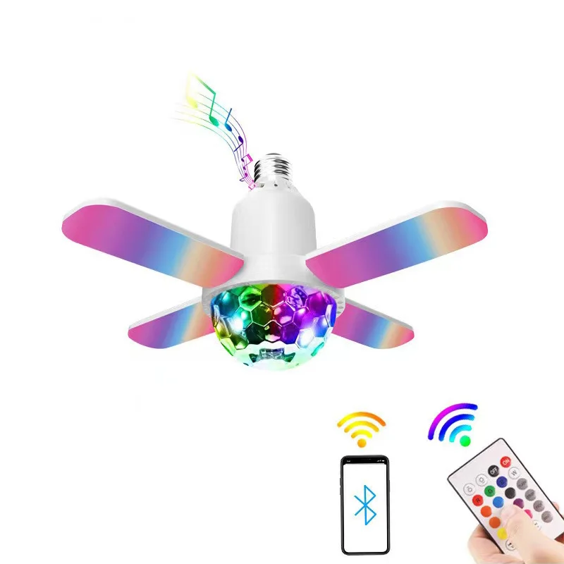 Bluetooth Music Remote Control Bulb with Speaker RGB Color Changing Light Bulb Lamp for Bedroom Party Christmas Halloween Decor