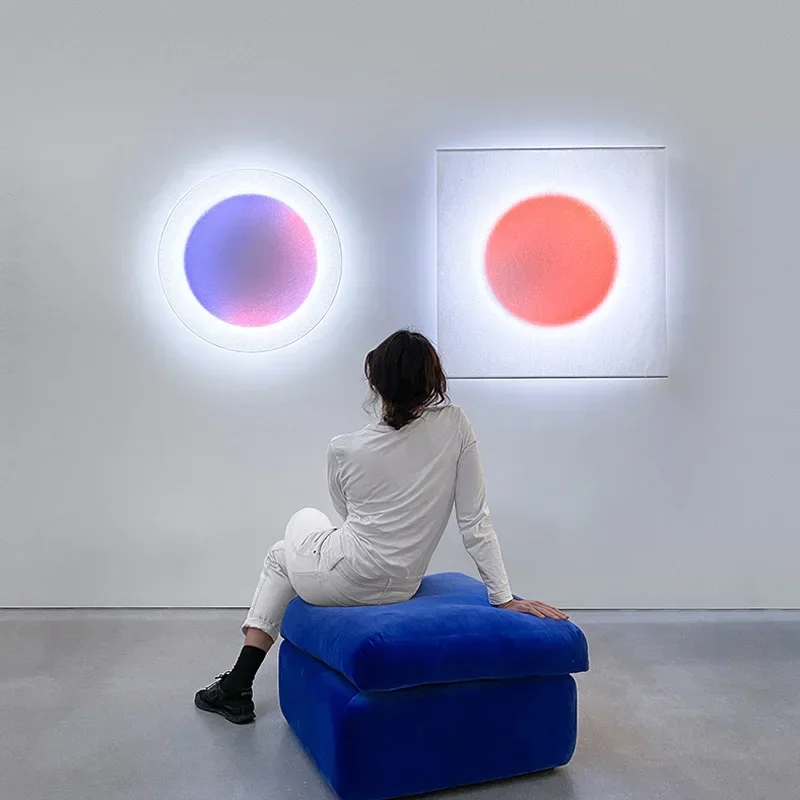 

Contemporary Minimalist Creative Style Mood Moon Wall Lamp Led Art Living Room Bedroom Color Interior Decoration Light