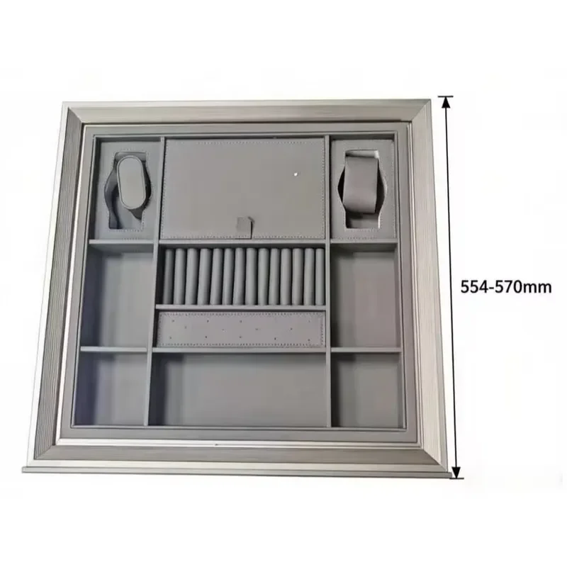 for Household Jewelry Drawer Storage Box Adjustable Sliding Tray Earrings Necklace Watch Display Storage Tray