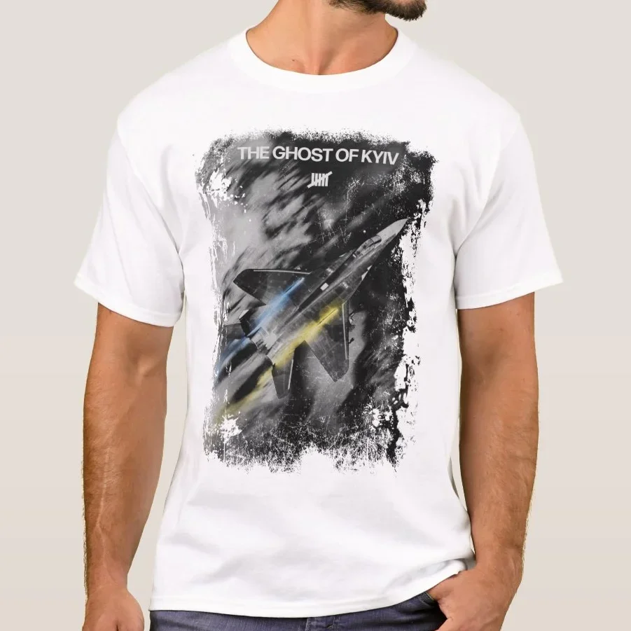 One Mig 29.One PilotSix Kills Ukrainian Ghost Mig 29 Fighter T-Shirt Summer Cotton Short Sleeve O-Neck Mens T Shirt S-5XL style.