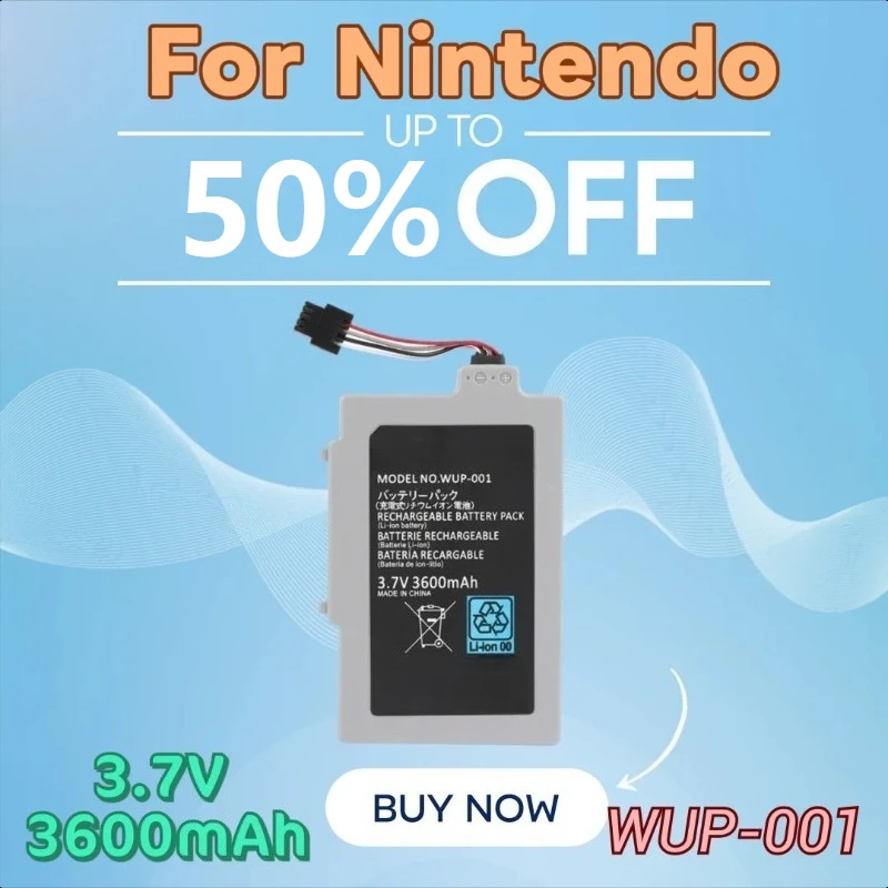 

3.7V 3600mAh WUP-001 High-capacity Battery for Nintendo Wii U Pad Game Console