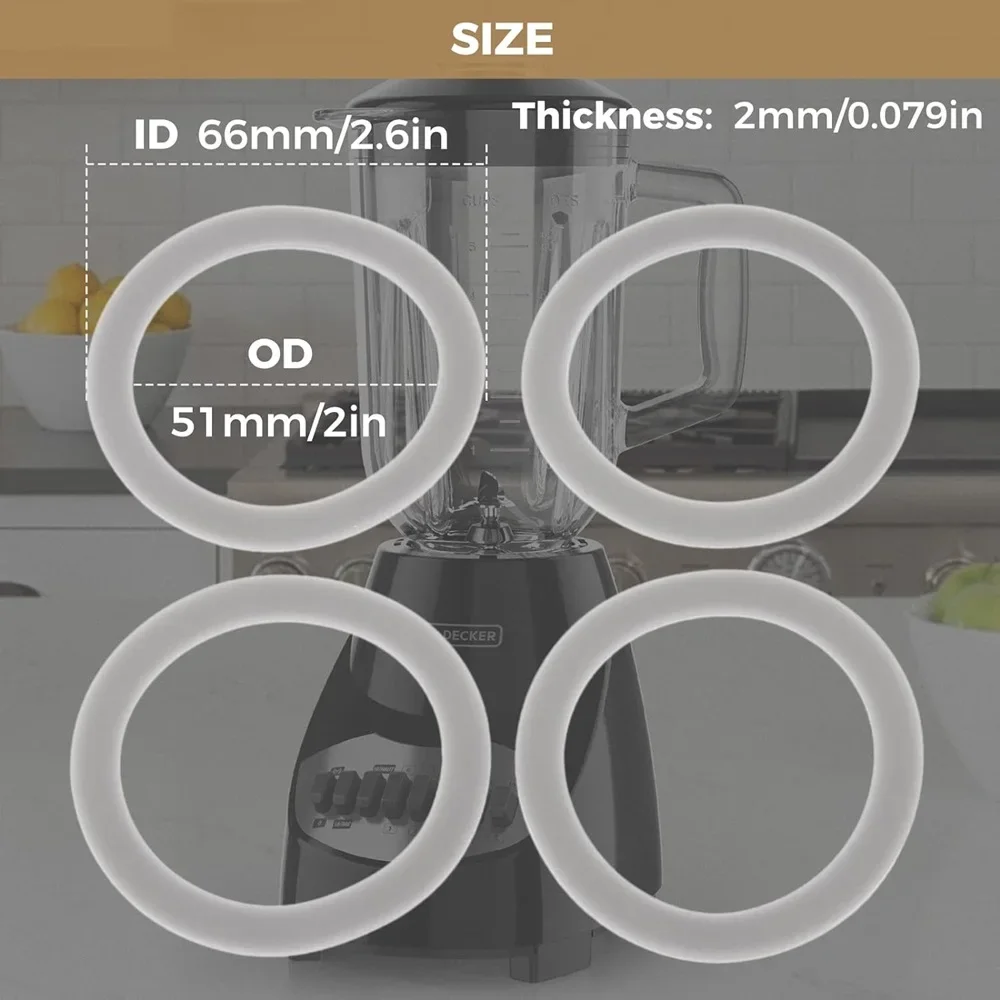 4 Pack Blender O-ring Gasket Seal for Hamilton Beach Blenders